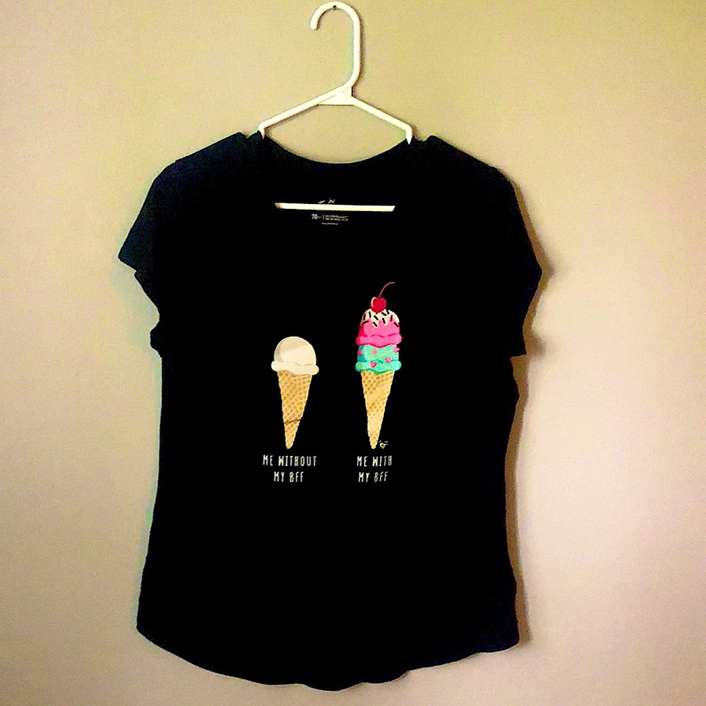 BFF graphic tee, justice size 20 plus